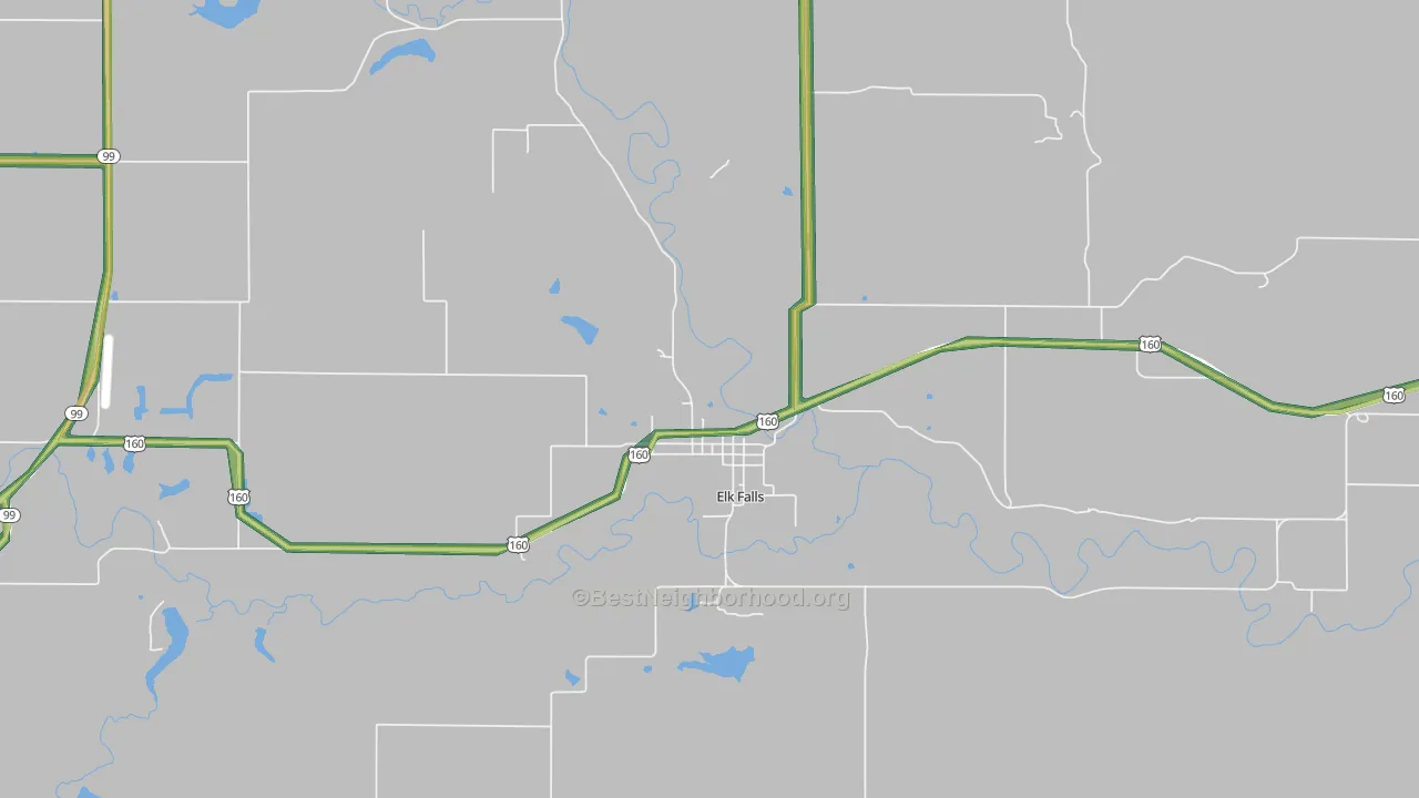 67345, KS Map of Noise Levels in 67345