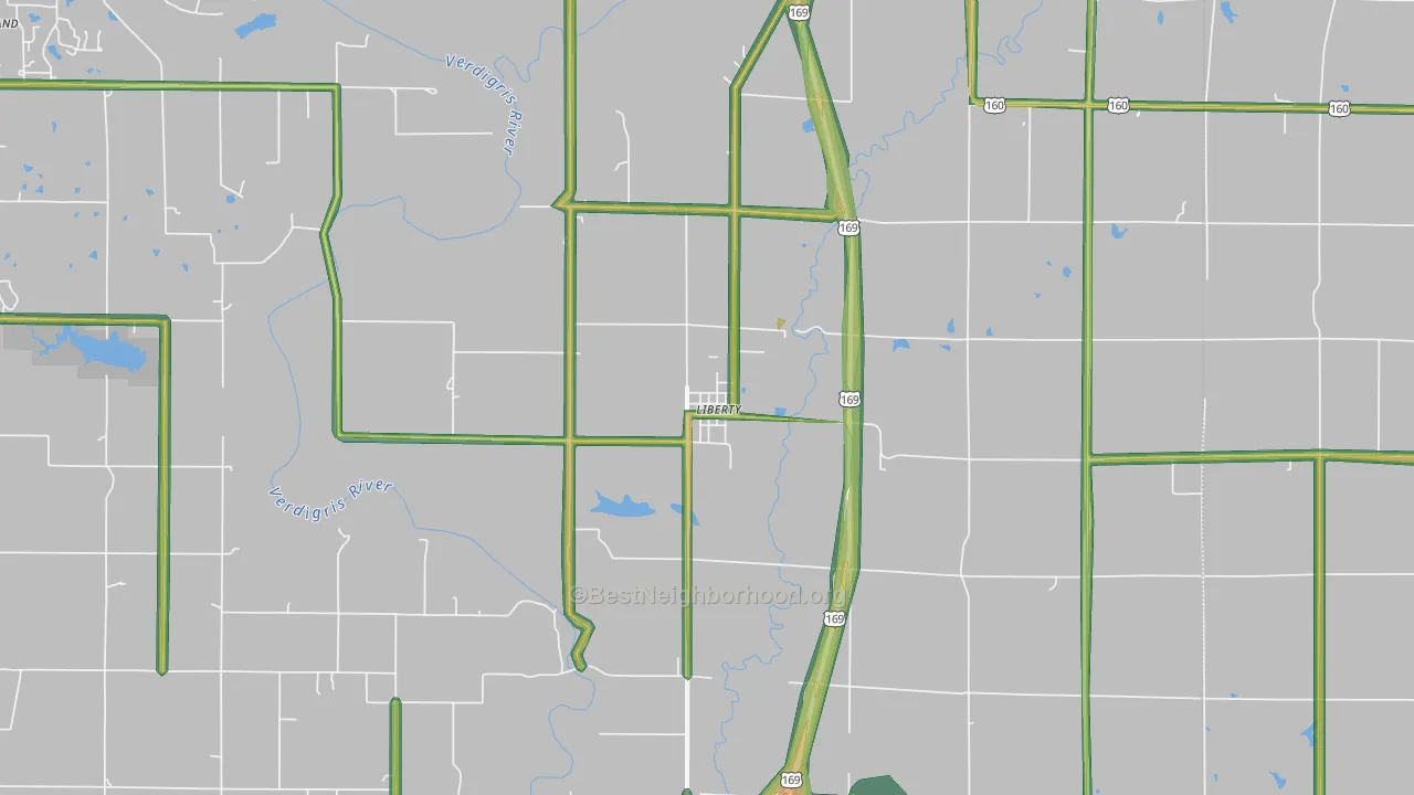 67351, KS Map of Noise Levels in 67351