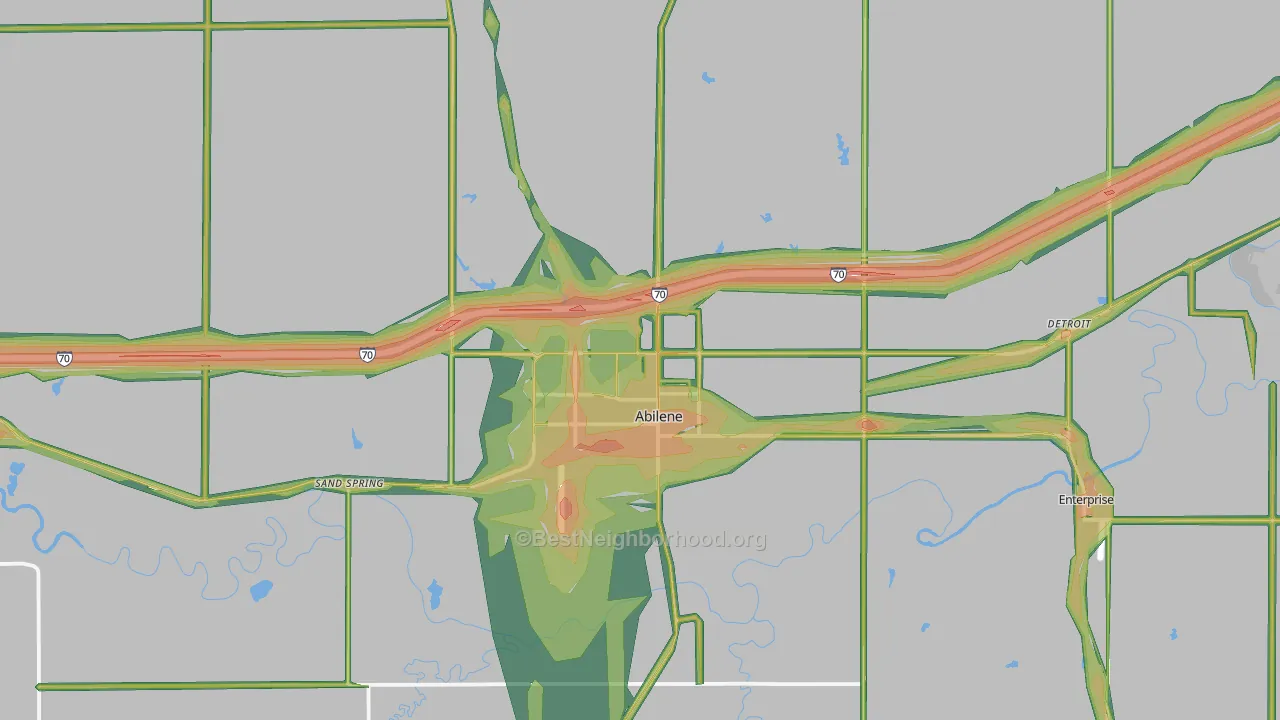 67410, KS Map of Noise Levels in 67410