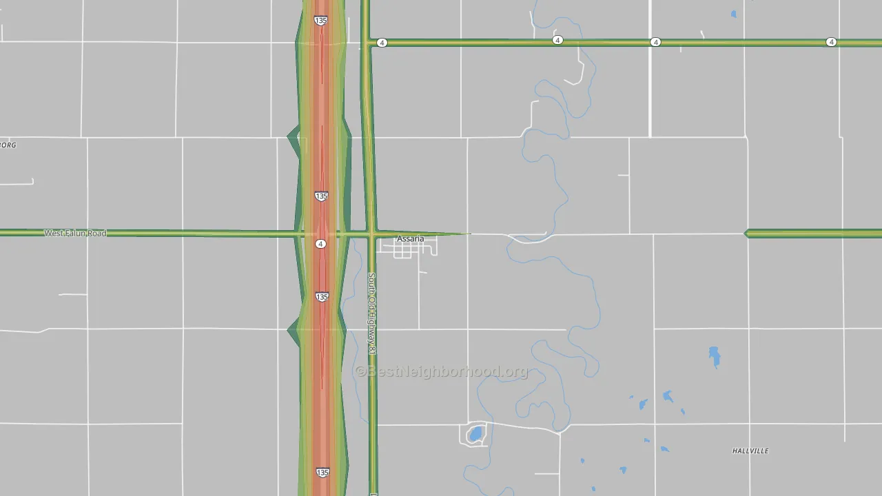 67416, KS Map of Noise Levels in 67416