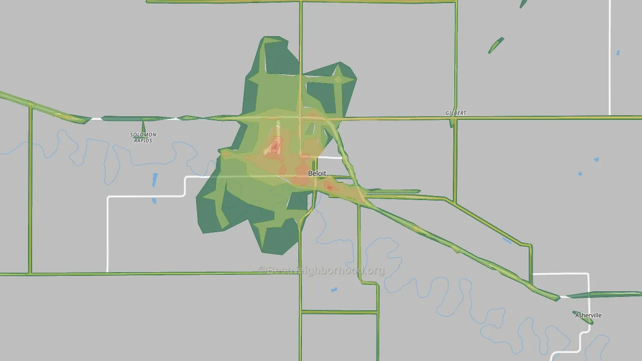 67420, KS Map of Noise Levels in 67420