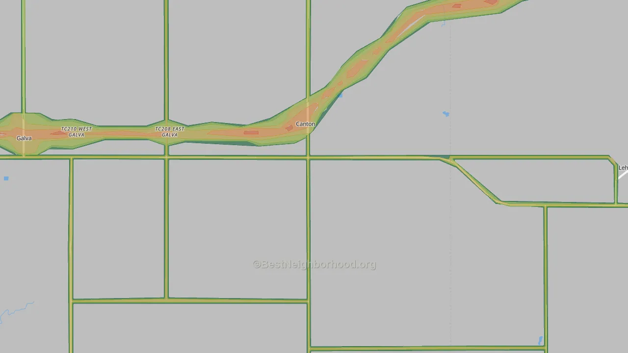 67428, KS Map of Noise Levels in 67428