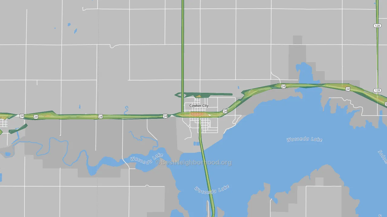 67430, KS Map of Noise Levels in 67430