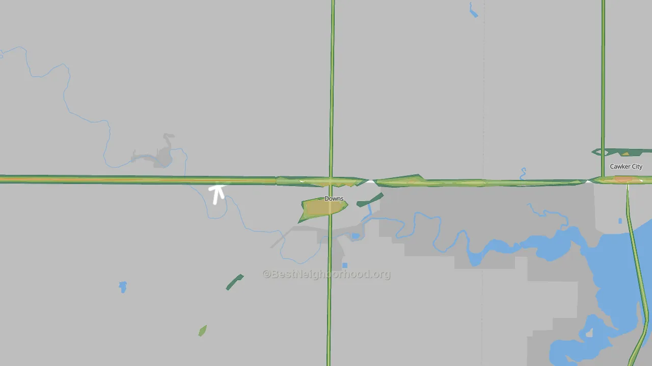 67437, KS Map of Noise Levels in 67437