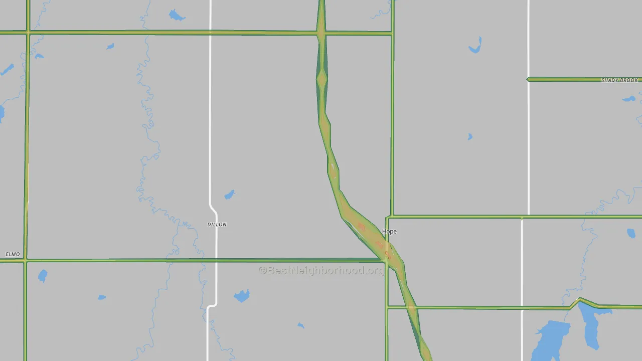 67451, KS Map of Noise Levels in 67451