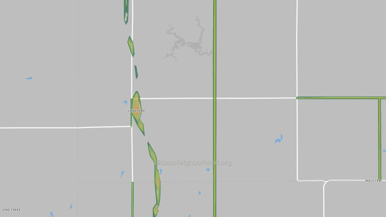67458, KS Map of Noise Levels in 67458