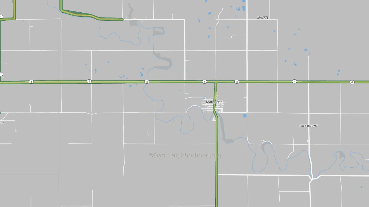67464, KS Map of Noise Levels in 67464