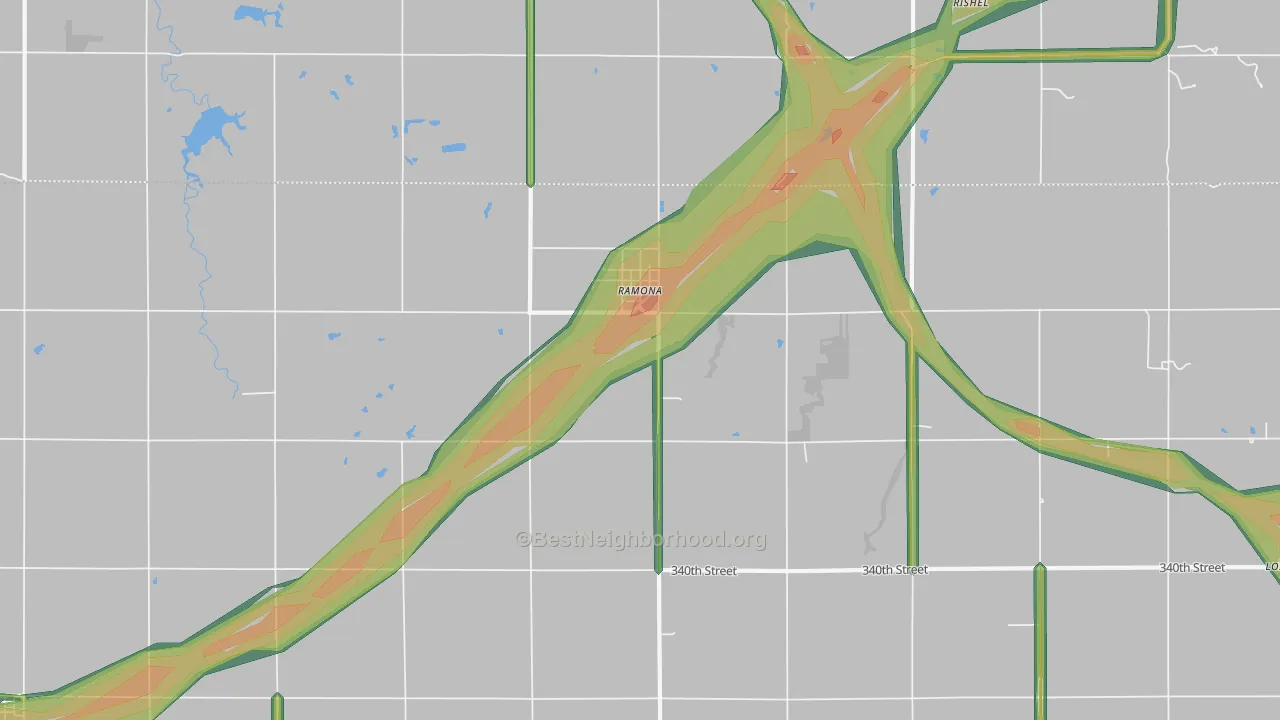67475, KS Map of Noise Levels in 67475