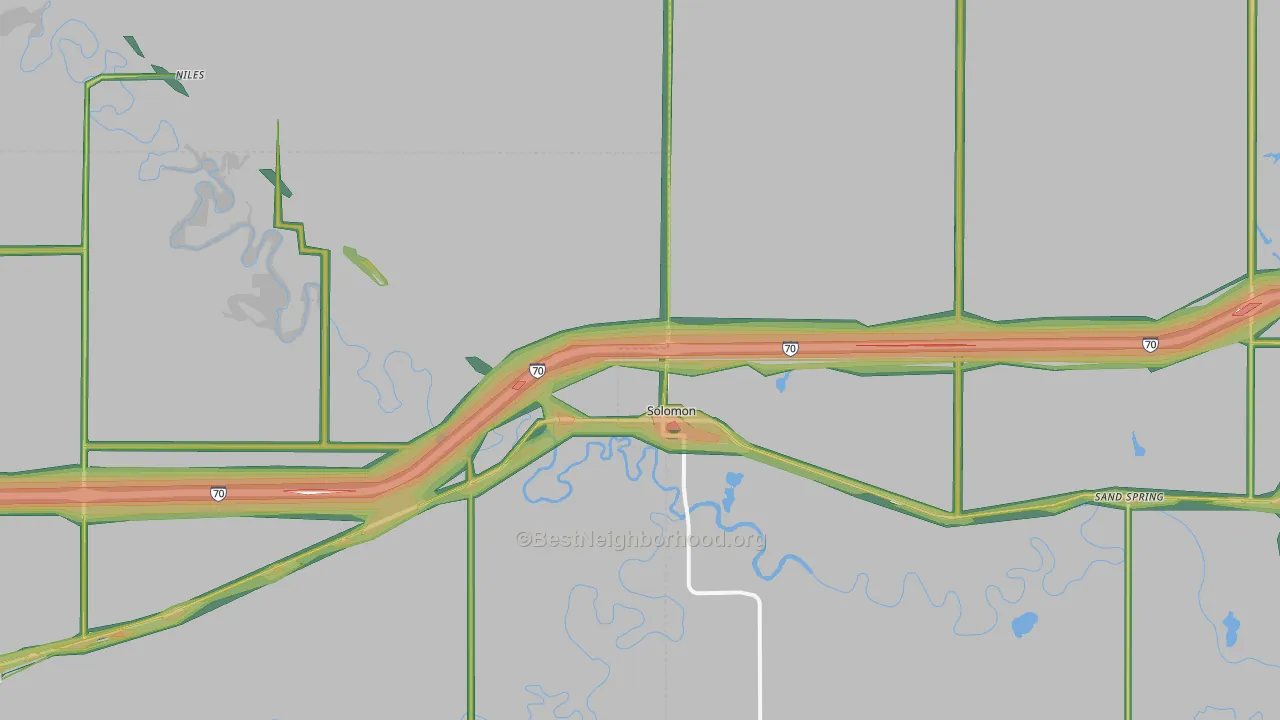 67480, KS Map of Noise Levels in 67480