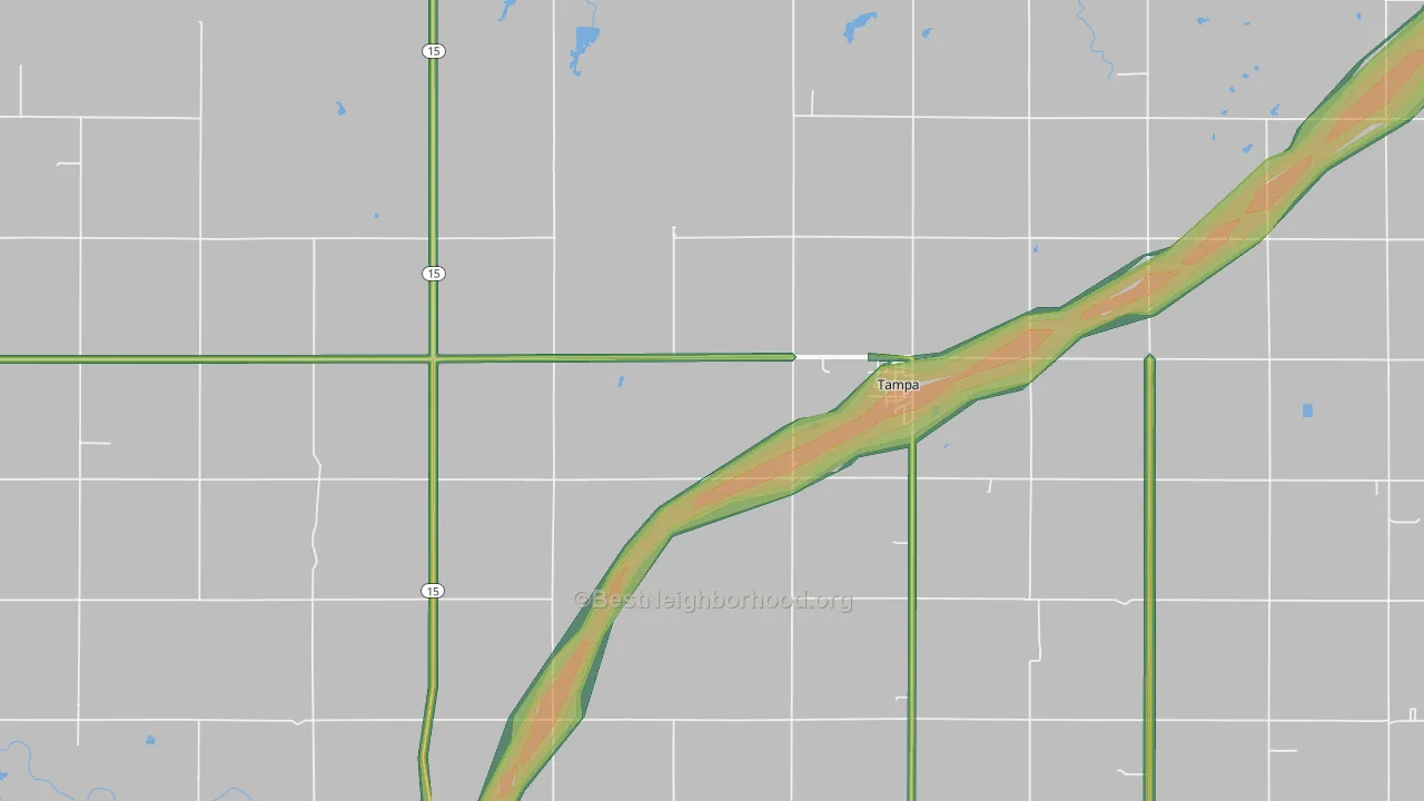67483, KS Map of Noise Levels in 67483