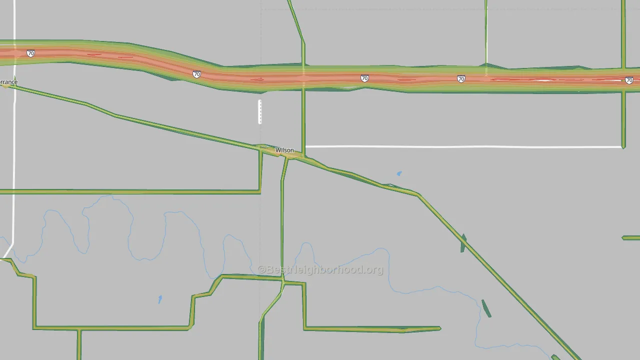67490, KS Map of Noise Levels in 67490