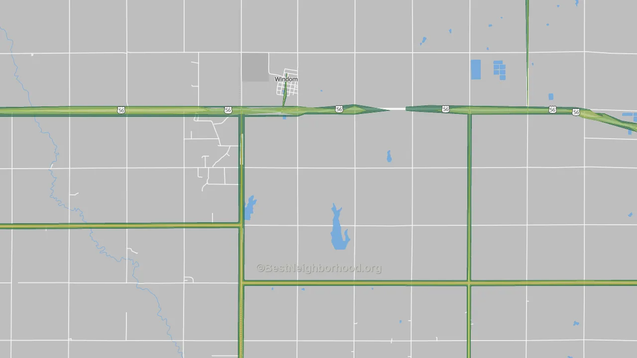 67491, KS Map of Noise Levels in 67491