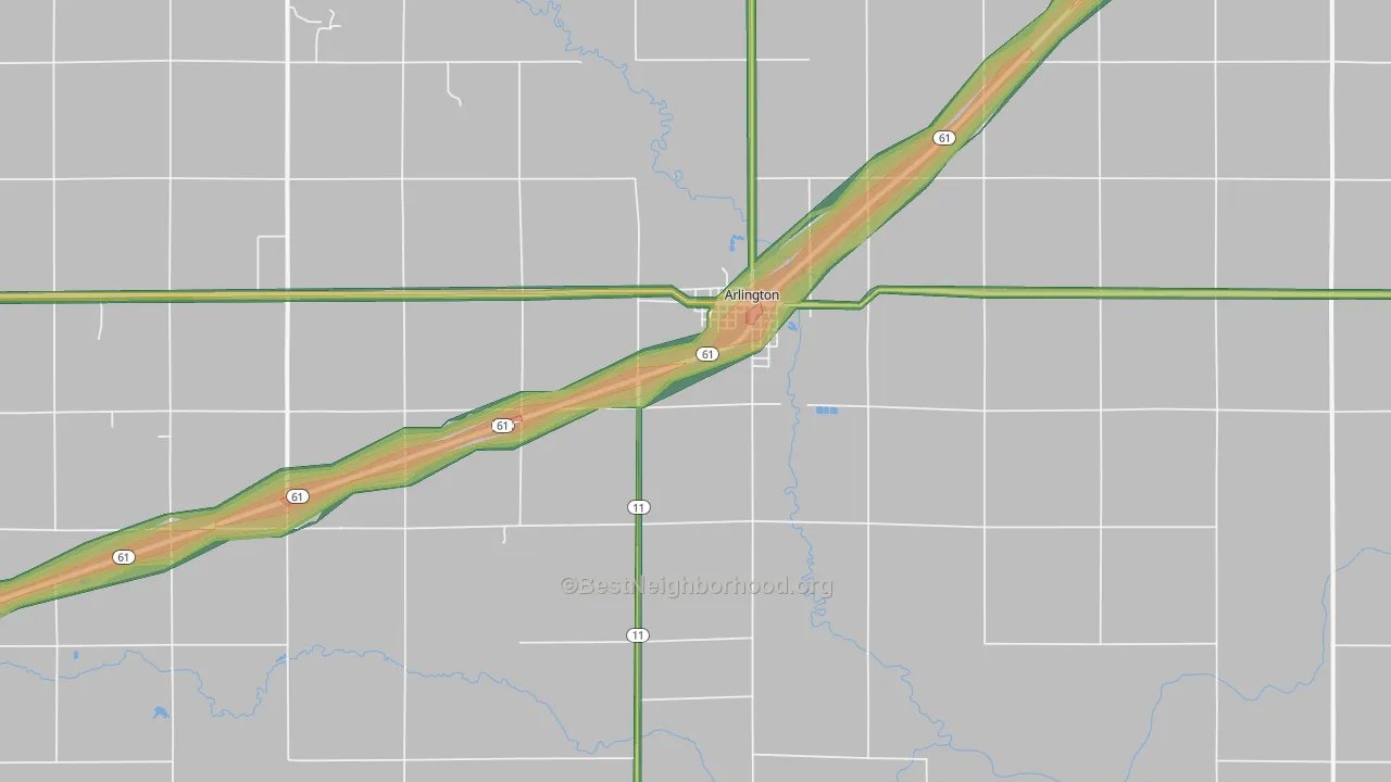 67514, KS Map of Noise Levels in 67514