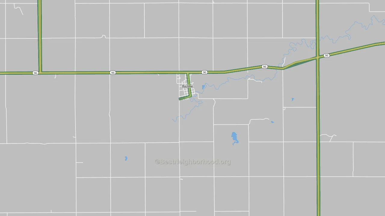 67516, KS Map of Noise Levels in 67516