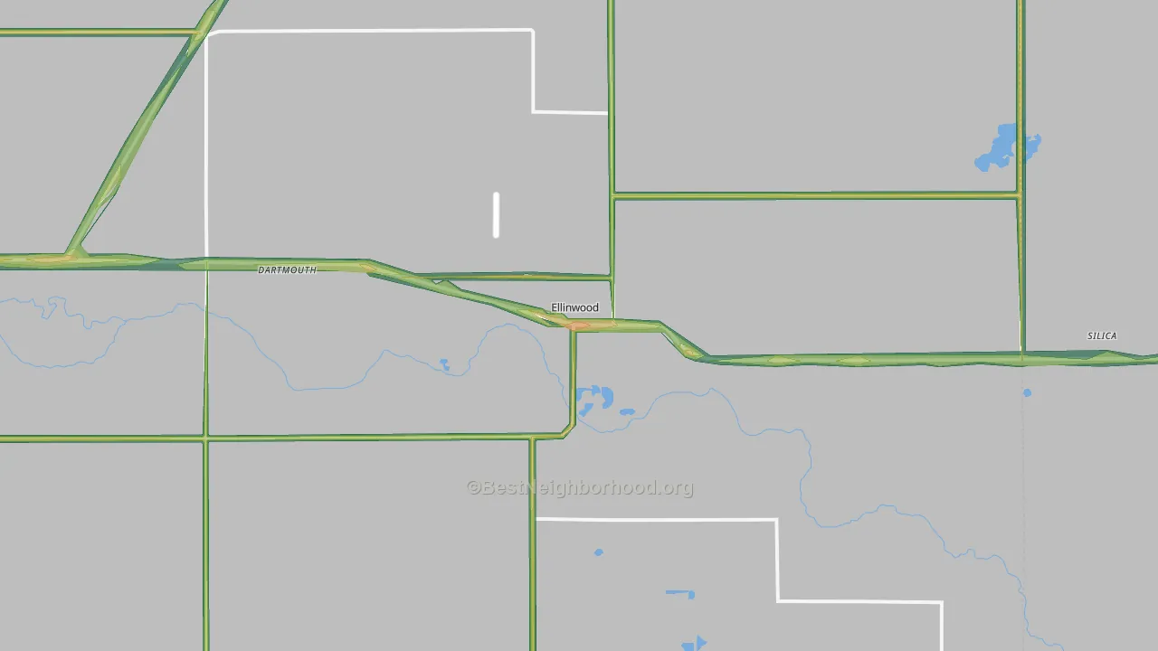 67526, KS Map of Noise Levels in 67526