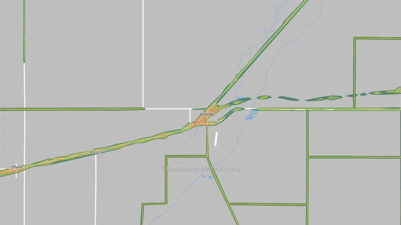 67547, KS Map of Noise Levels in 67547