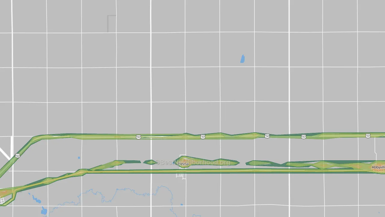 67568, KS Map of Noise Levels in 67568