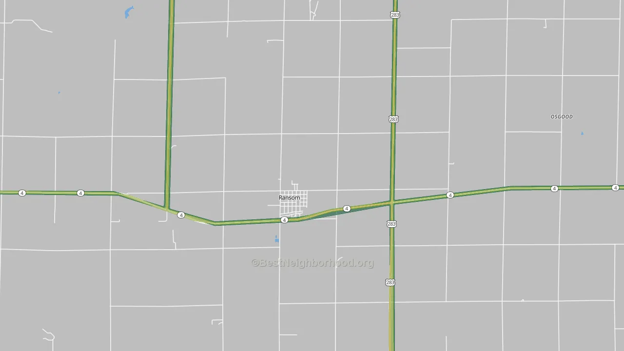67572, KS Map of Noise Levels in 67572