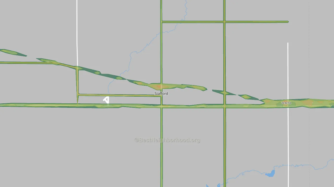 67578, KS Map of Noise Levels in 67578