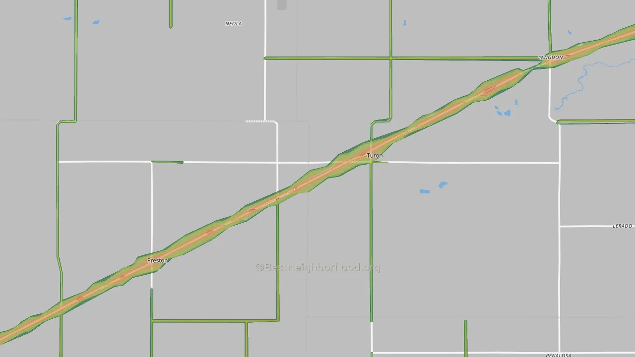 67583, KS Map of Noise Levels in 67583