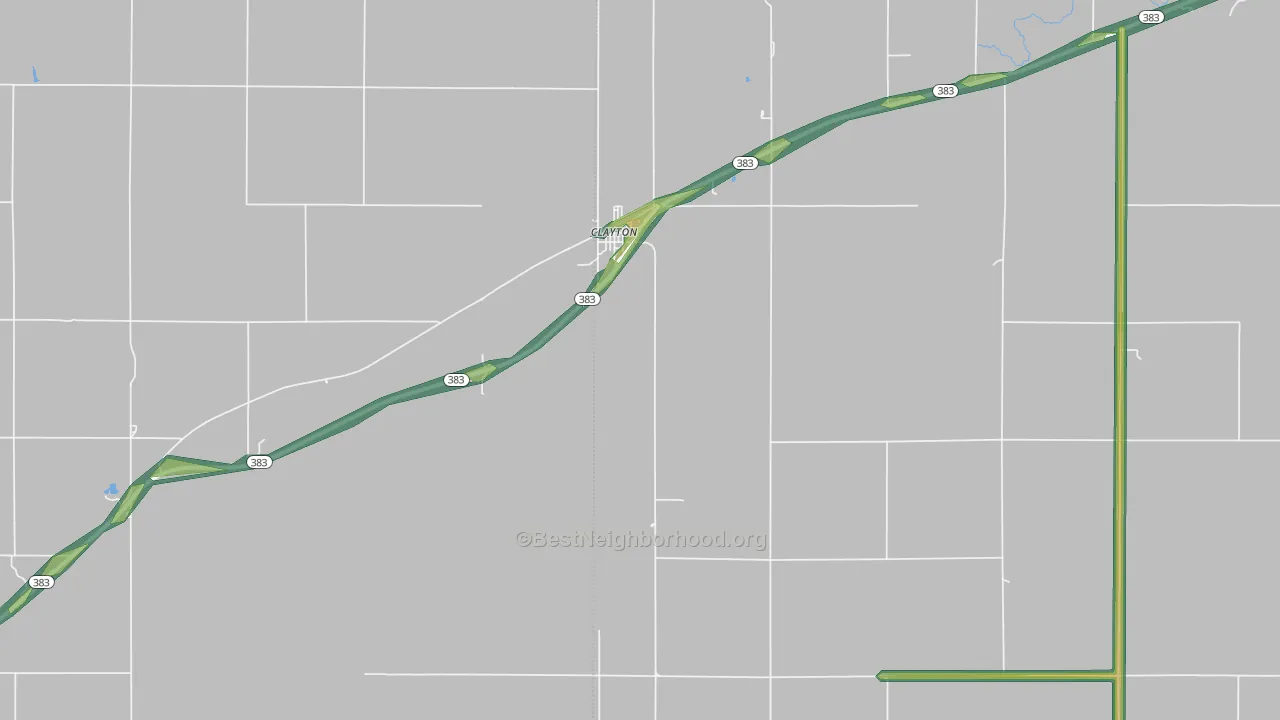 67629, KS Map of Noise Levels in 67629