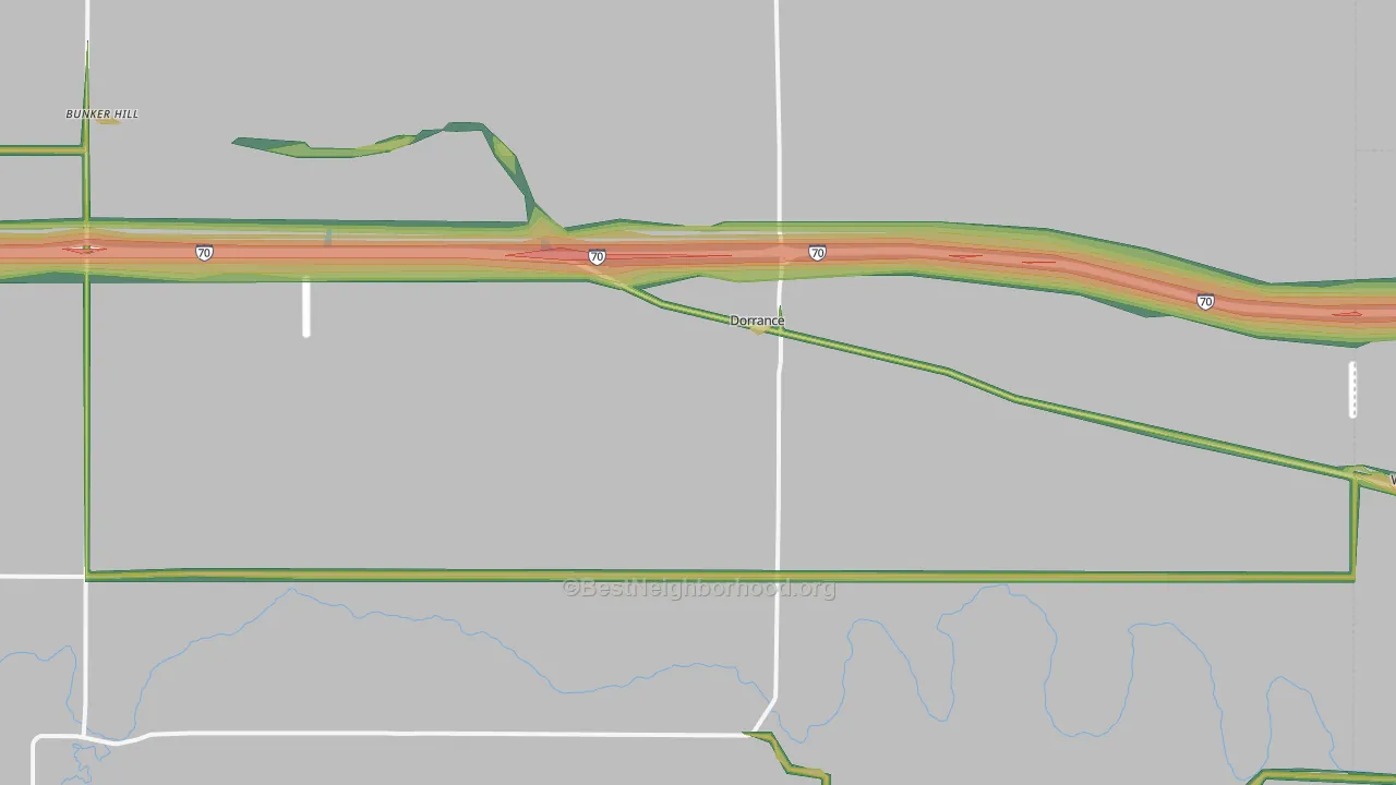 67634, KS Map of Noise Levels in 67634