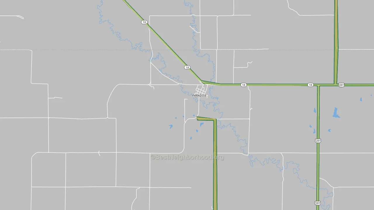 67658, KS Map of Noise Levels in 67658