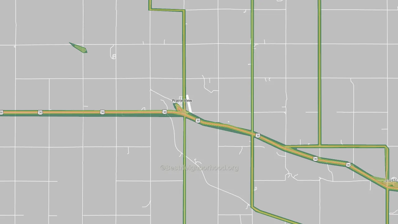 67664, KS Map of Noise Levels in 67664