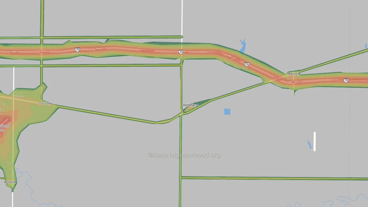 67671, KS Map of Noise Levels in 67671