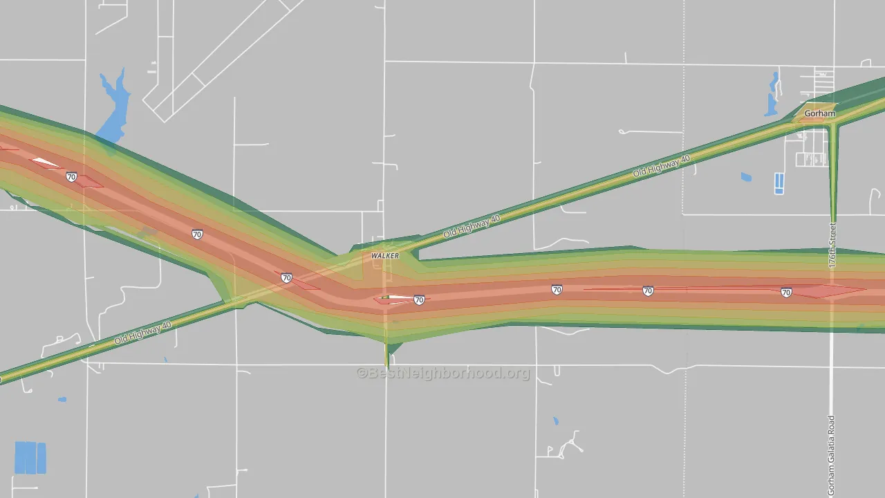 67674, KS Map of Noise Levels in 67674