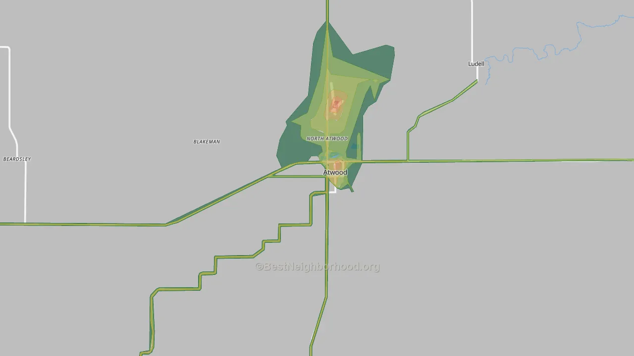67730, KS Map of Noise Levels in 67730