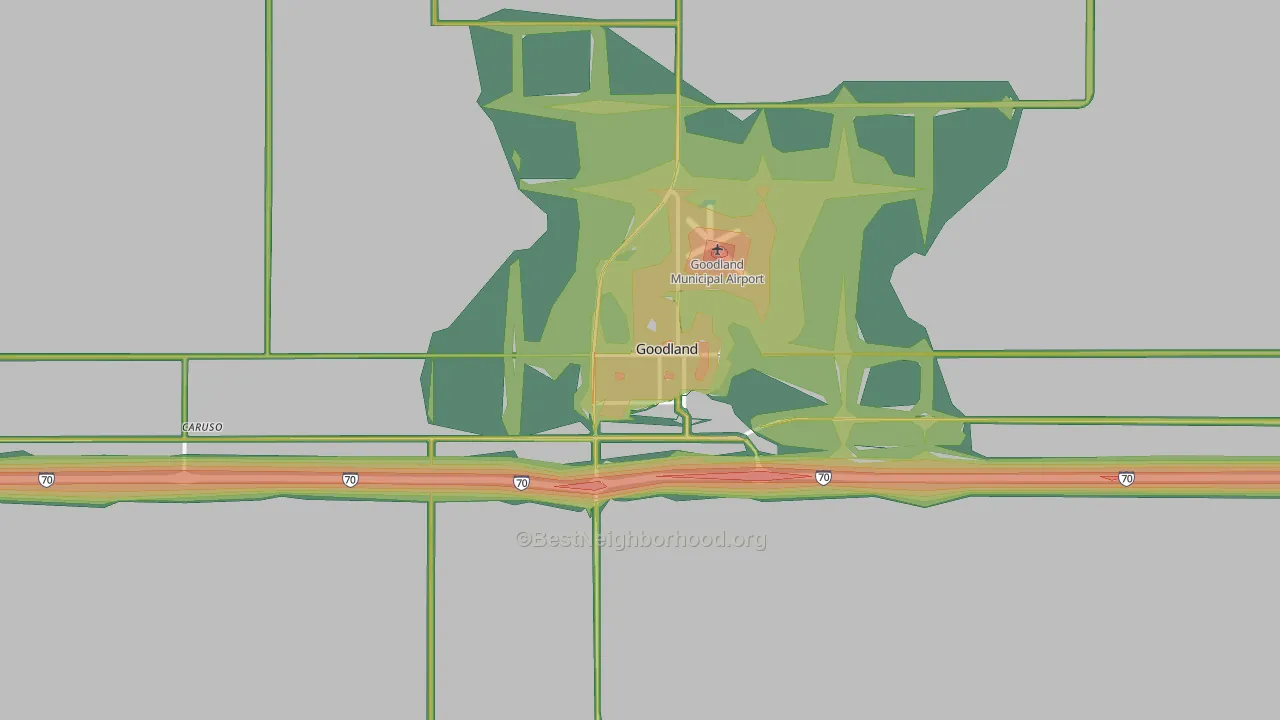 67735, KS Map of Noise Levels in 67735