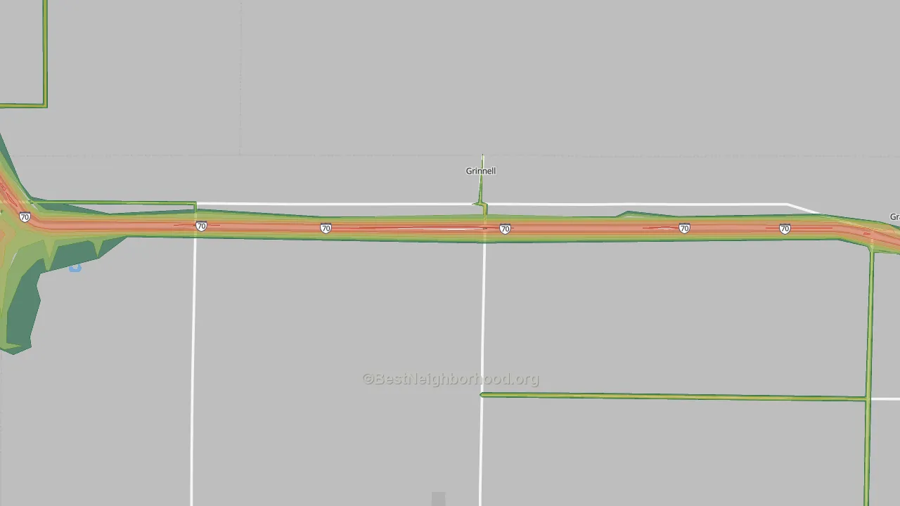 67738, KS Map of Noise Levels in 67738