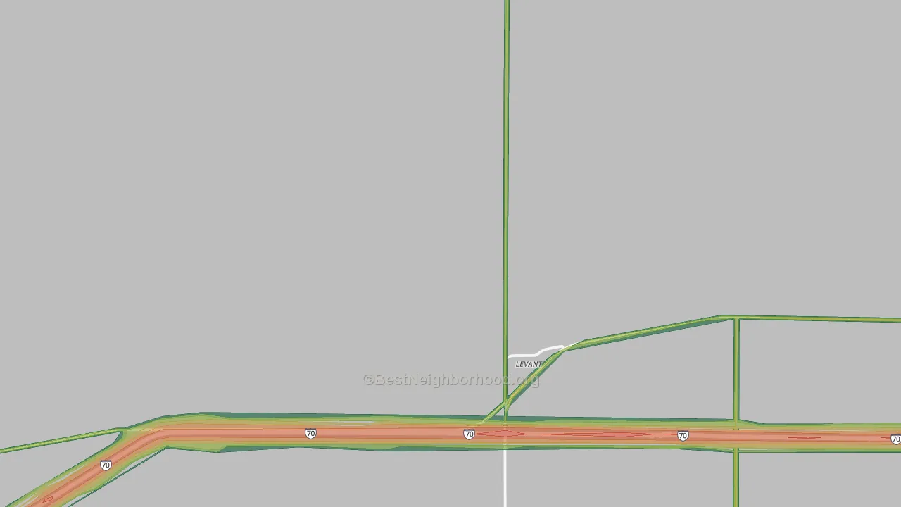 67743, KS Map of Noise Levels in 67743