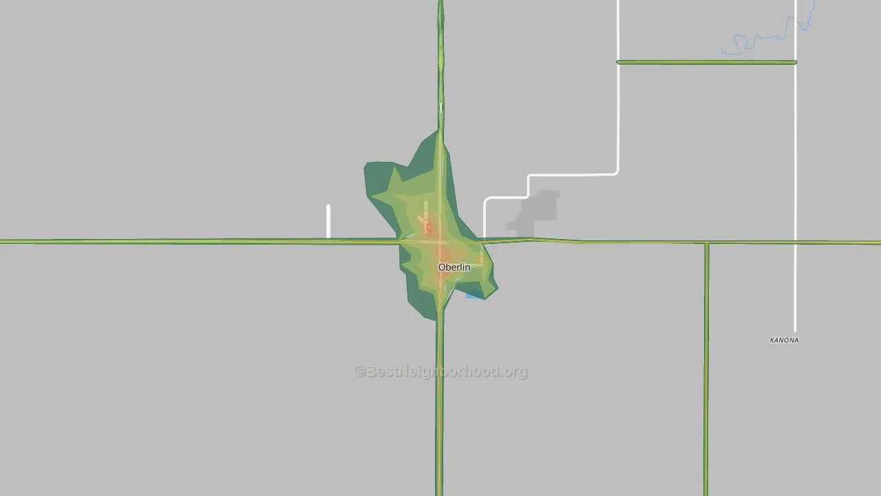 67749, KS Map of Noise Levels in 67749