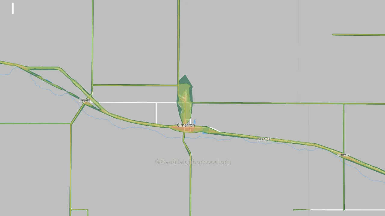 67835, KS Map of Noise Levels in 67835