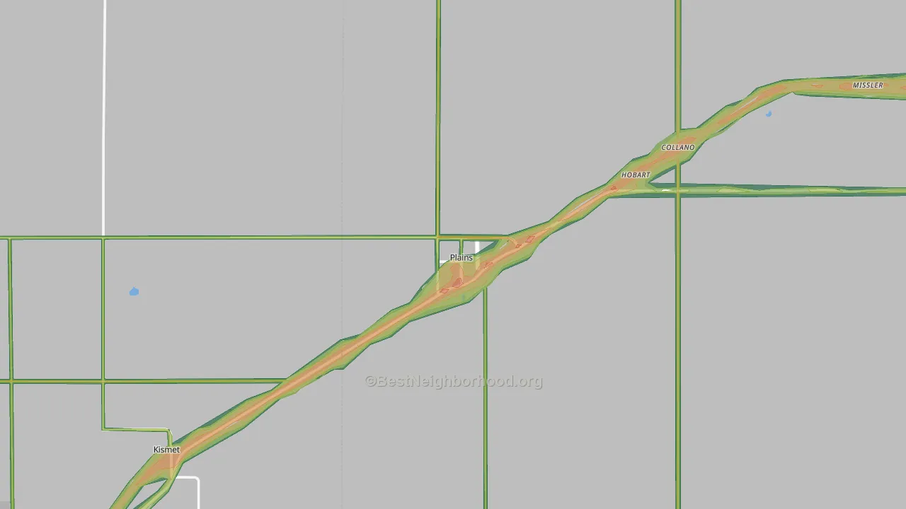 67869, KS Map of Noise Levels in 67869