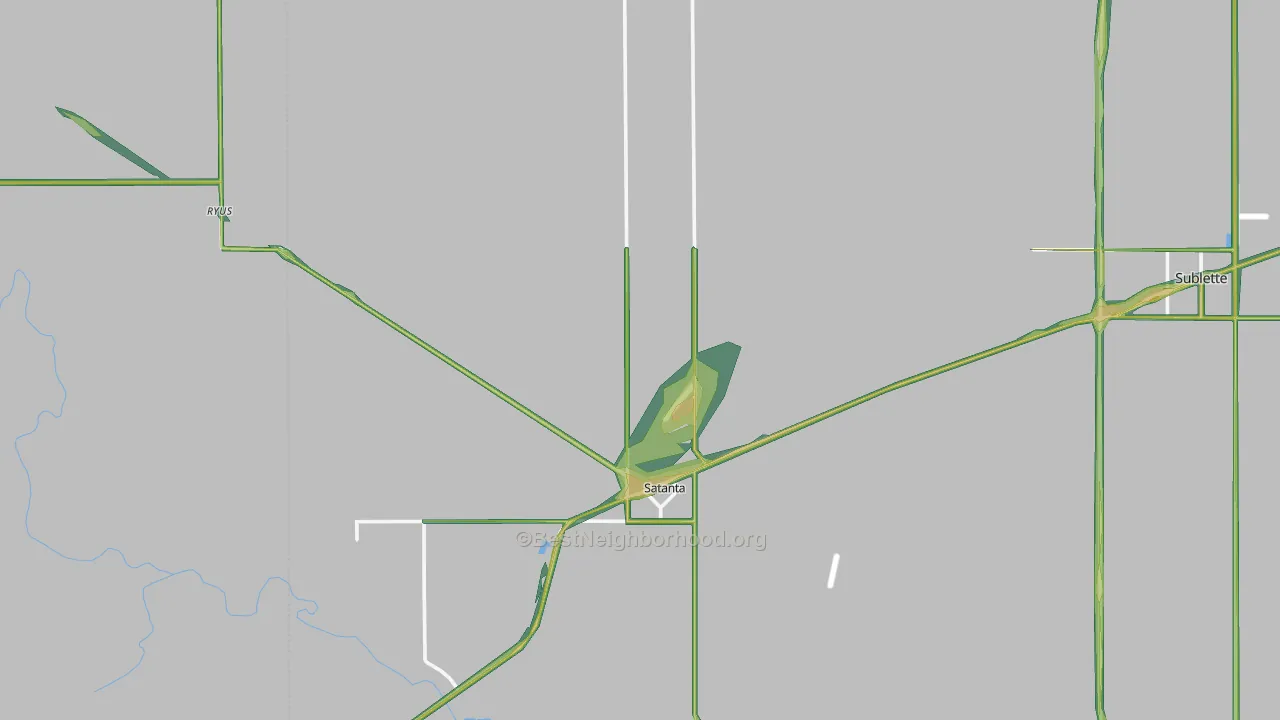67870, KS Map of Noise Levels in 67870