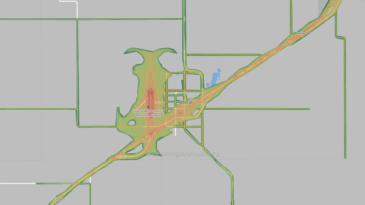 67901, KS Map of Noise Levels in 67901