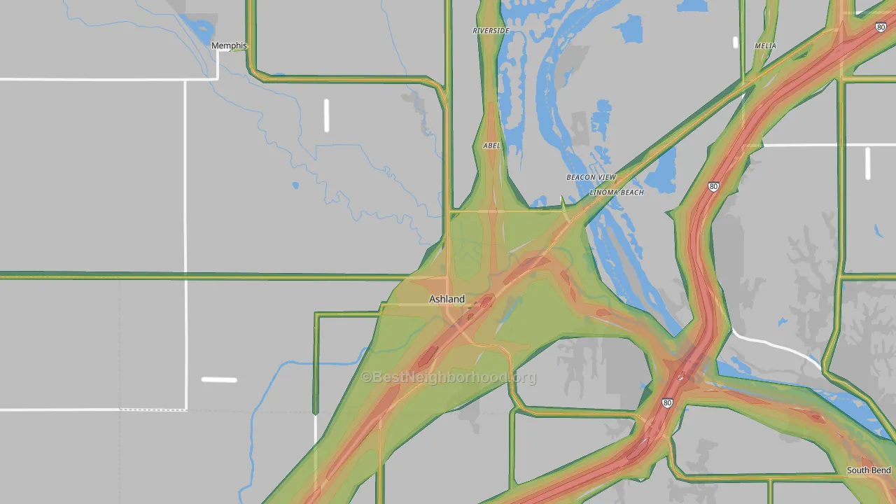 68003, NE Map of Noise Levels in 68003