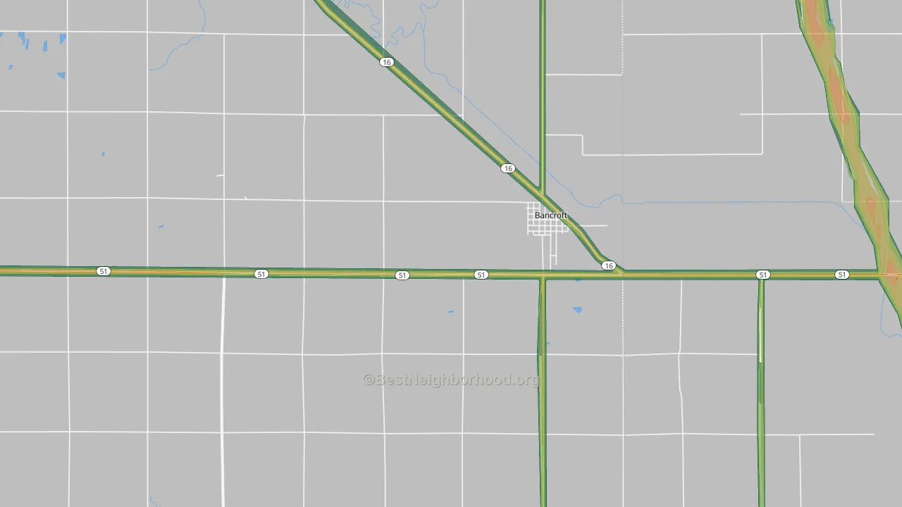 68004, NE Map of Noise Levels in 68004