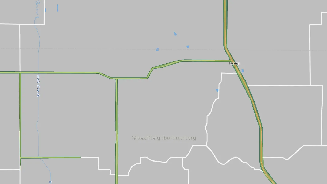 68029, NE Map of Noise Levels in 68029