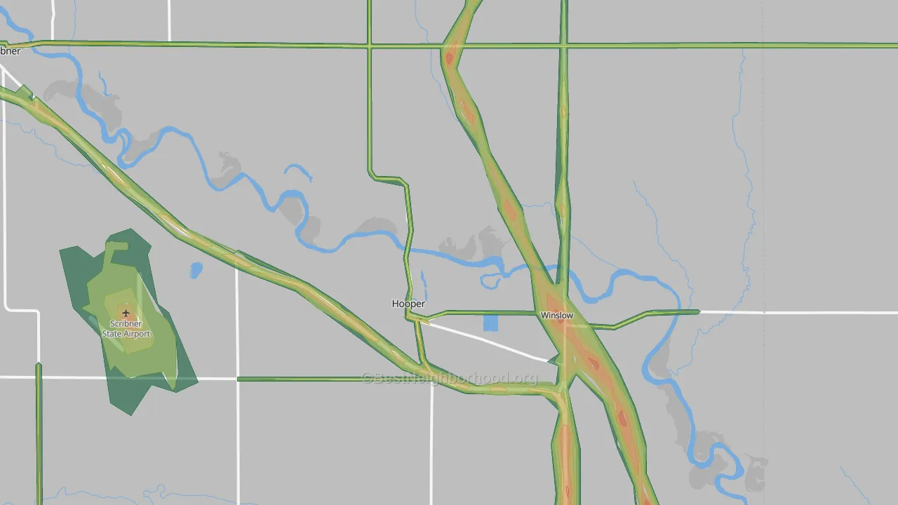68031, NE Map of Noise Levels in 68031