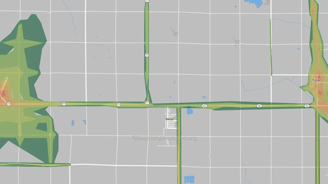 68041, NE Map of Noise Levels in 68041