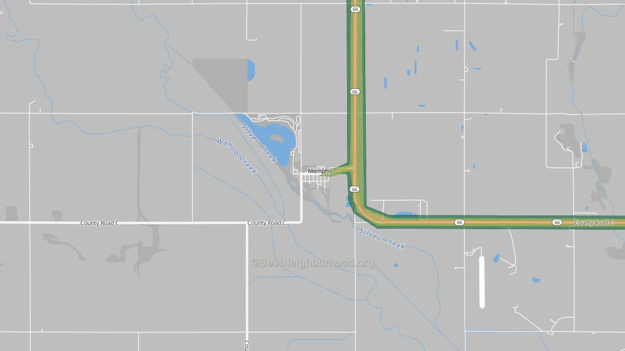 68042, NE Map of Noise Levels in 68042