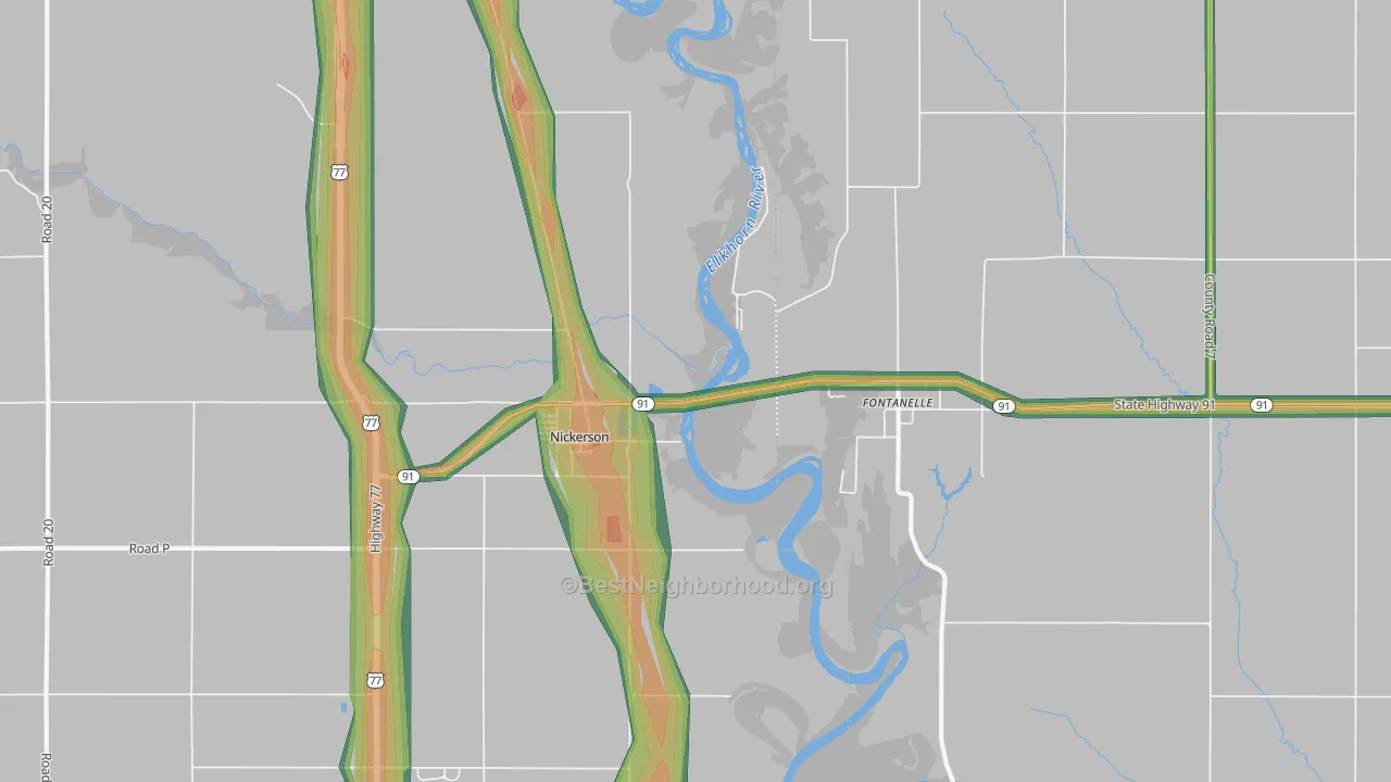 68044, NE Map of Noise Levels in 68044