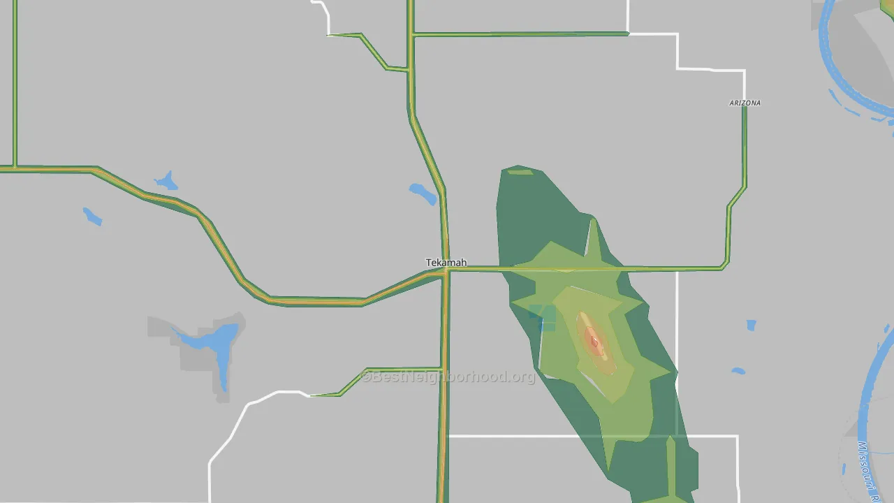 68061, NE Map of Noise Levels in 68061