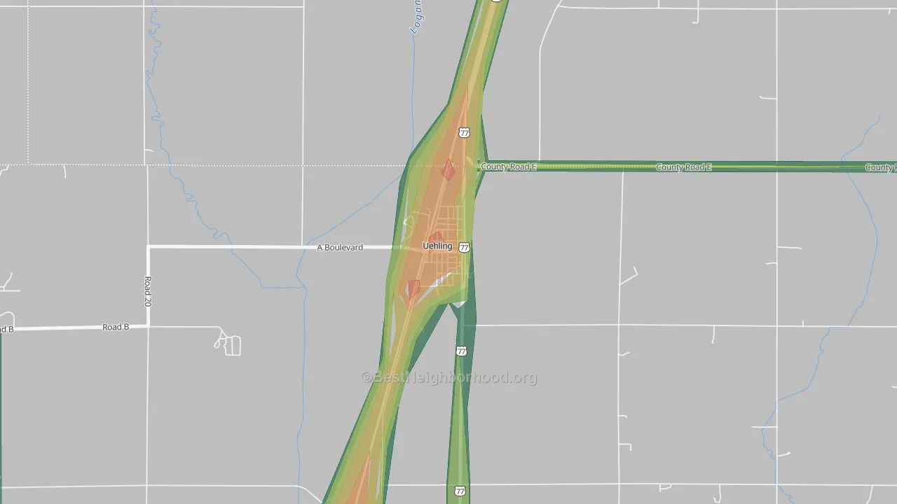 68063, NE Map of Noise Levels in 68063