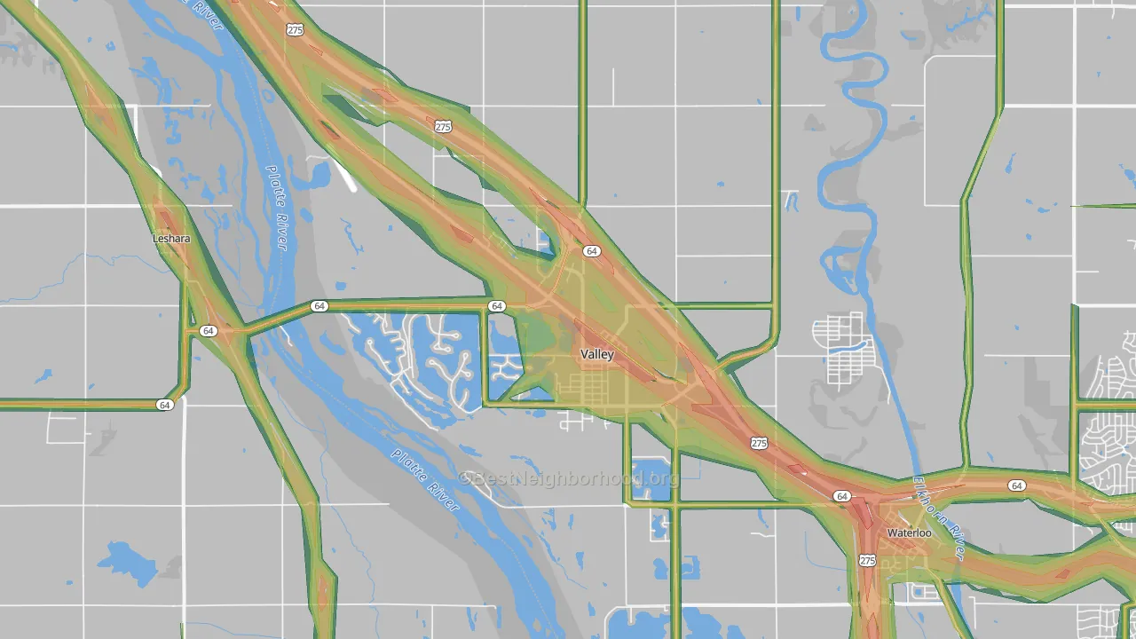 68064, NE Map of Noise Levels in 68064