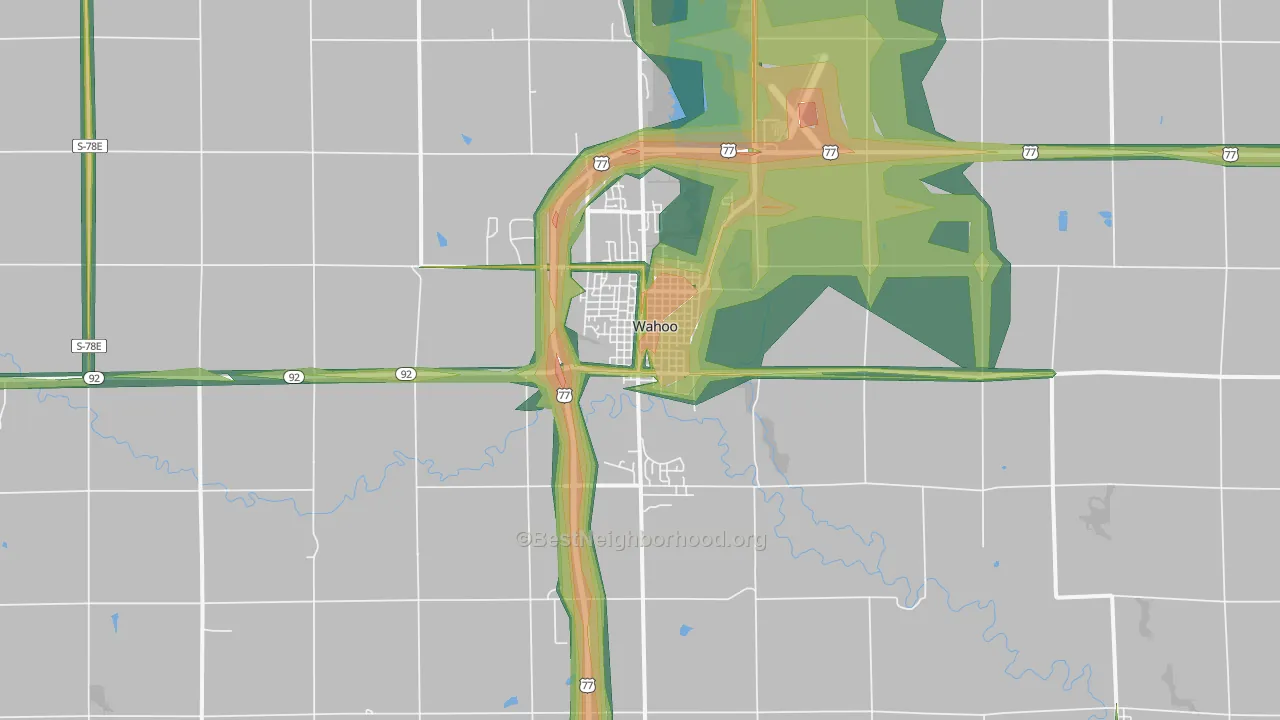 68066, NE Map of Noise Levels in 68066